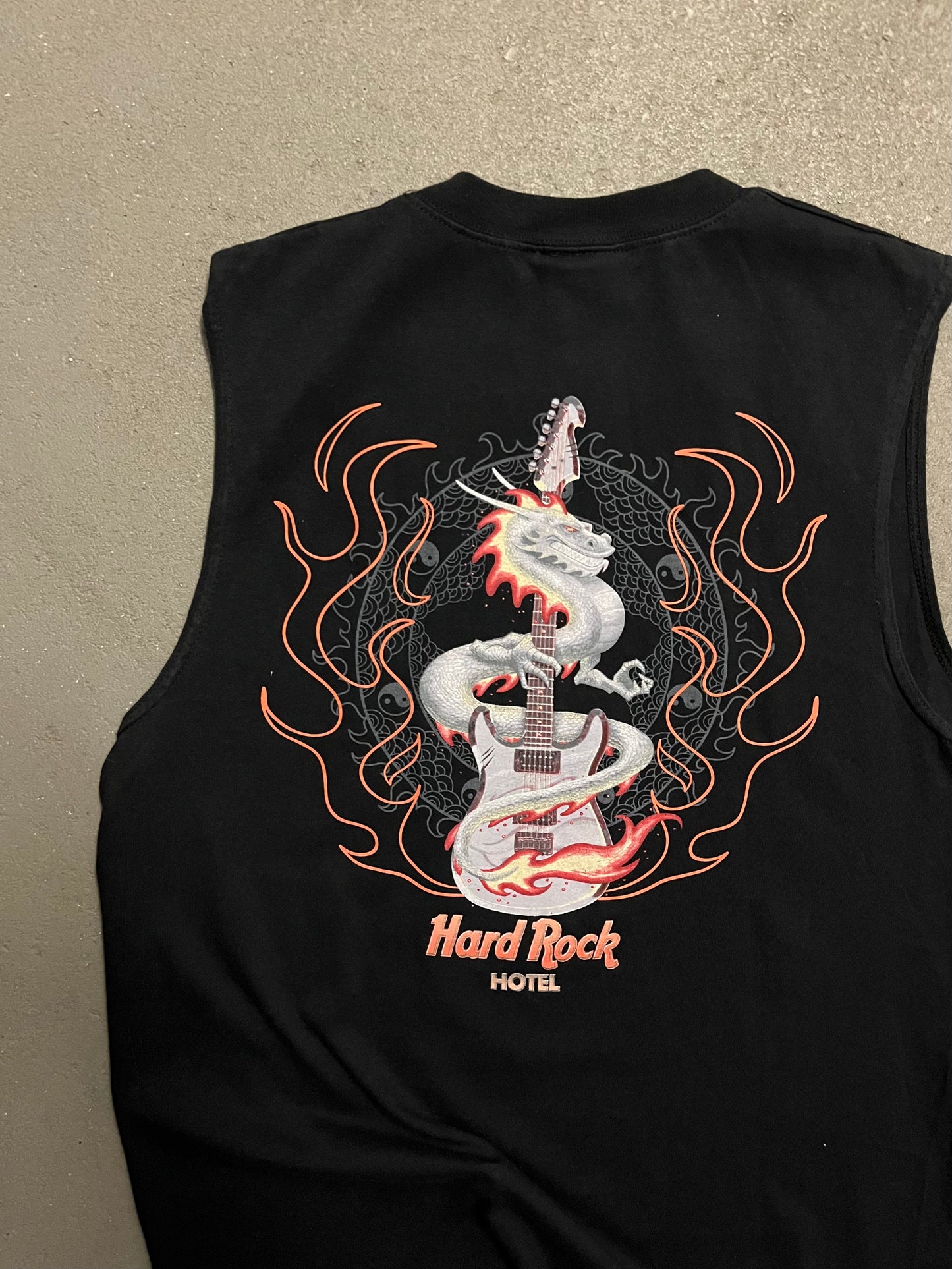 Vintage Y2K Black Hard Rock Dragon Tank Top - M