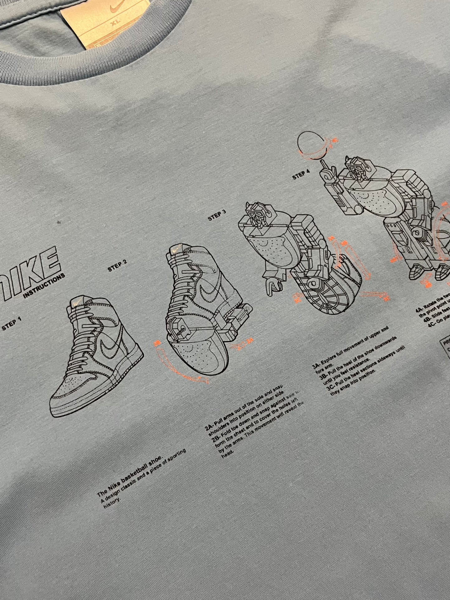 Vintage Y2K Blue Nike Tee - M