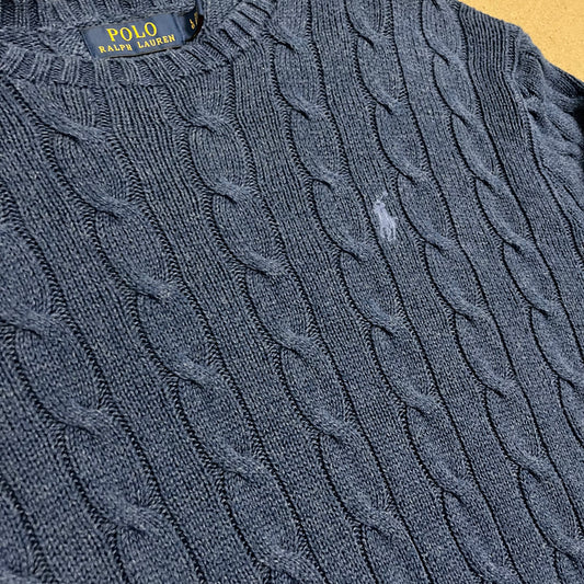Blue Ralph Lauren Cable Knit Sweater - L