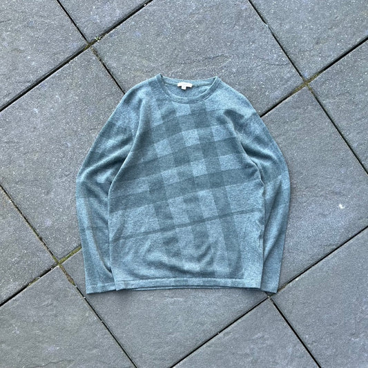 Vintage Grey Burberry Knit Sweater  - L