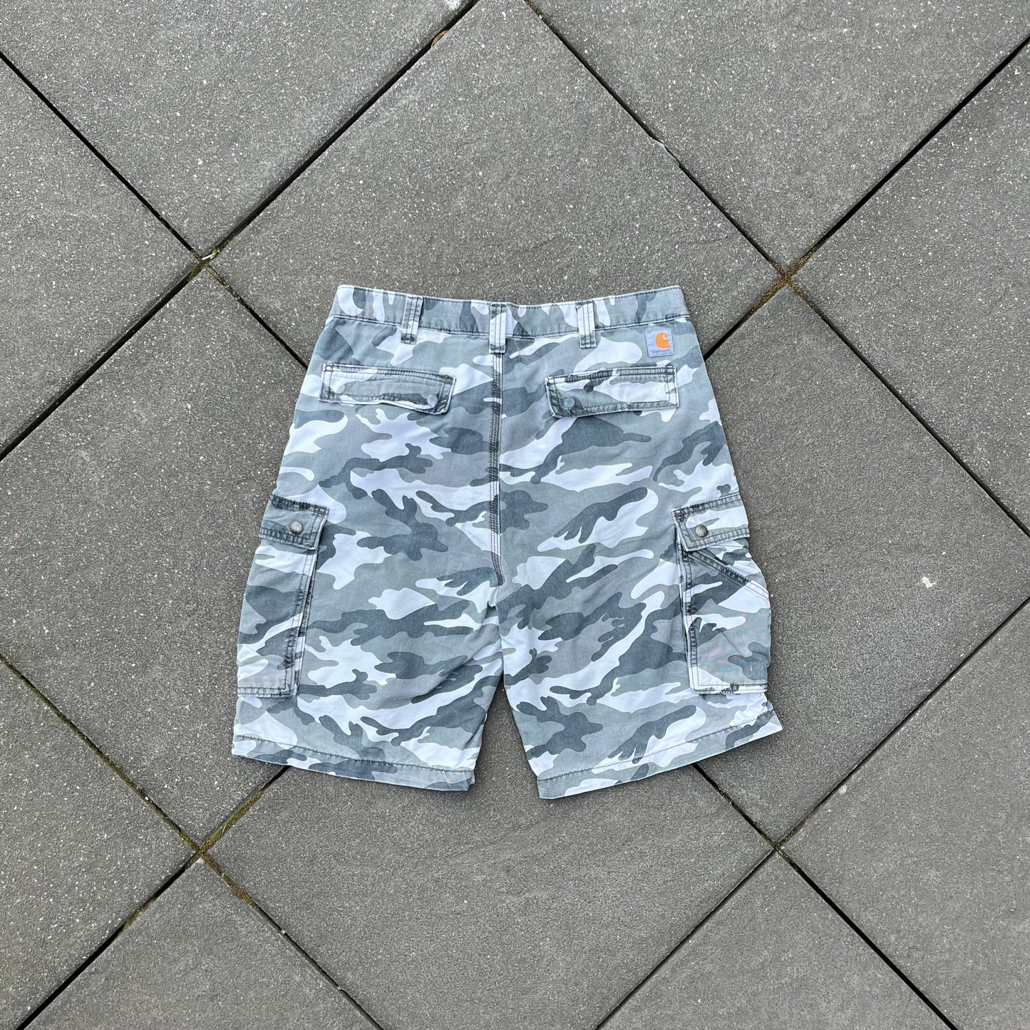 Grey Camo Carhartt Cargo Shorts - 36