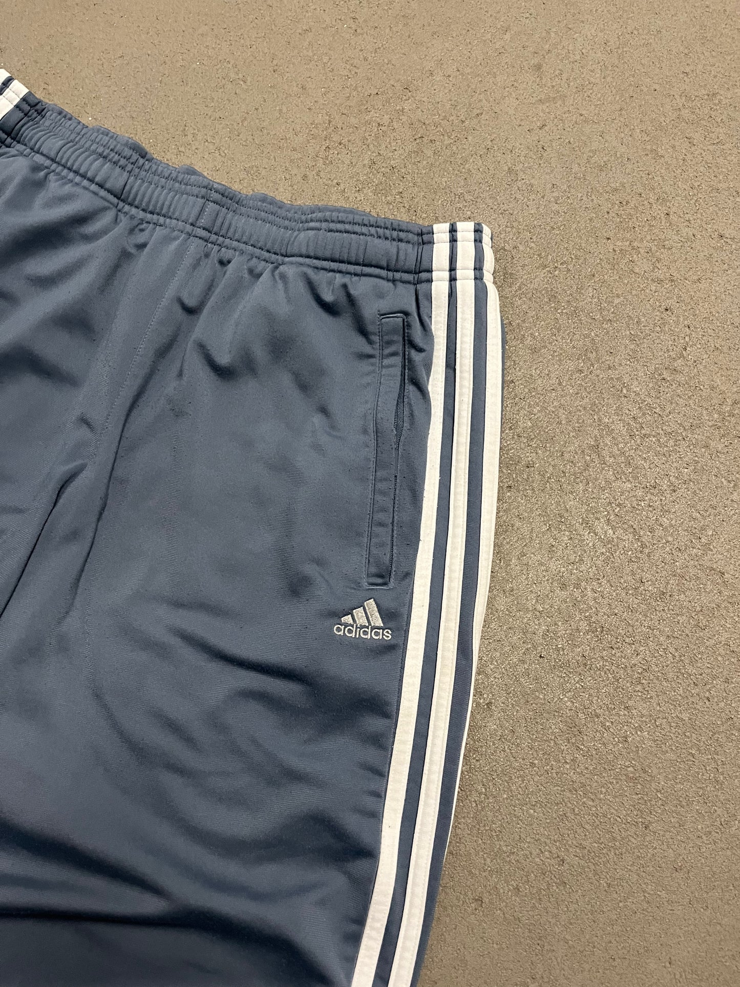 Vintage Y2K Silver Adidas Baggy Track Pants - S