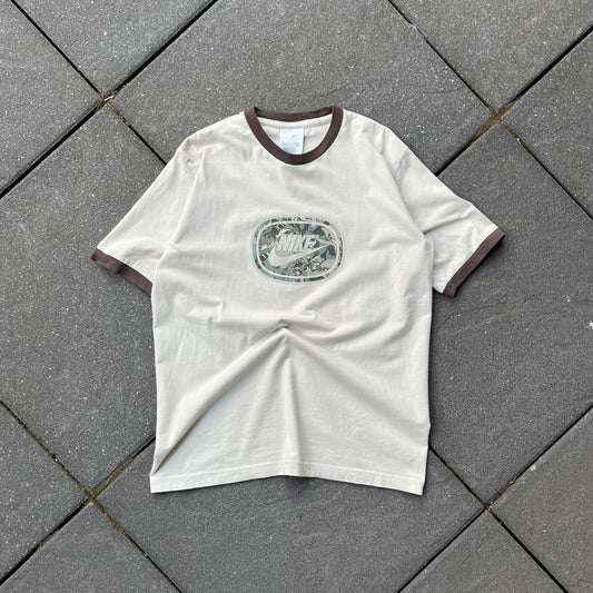 Vintage Beige Nike Ringer Tee - L
