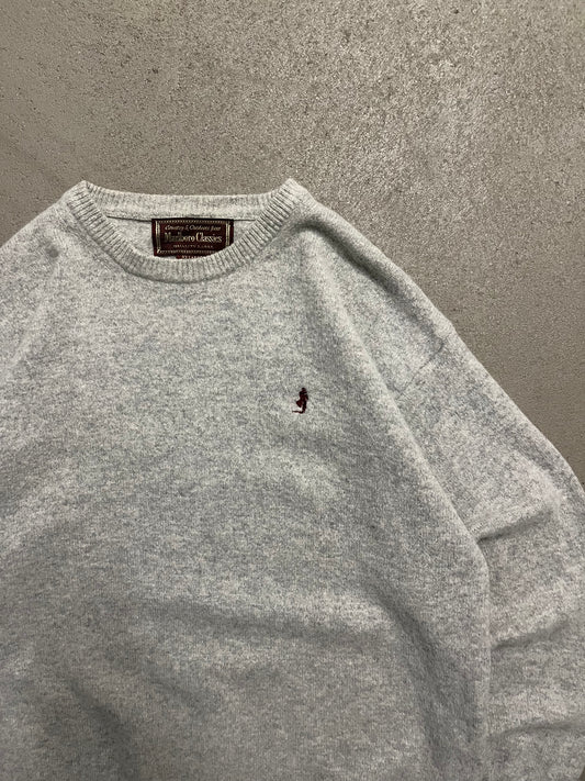 Vintage Grey Malboro Classics Knit Sweater - L