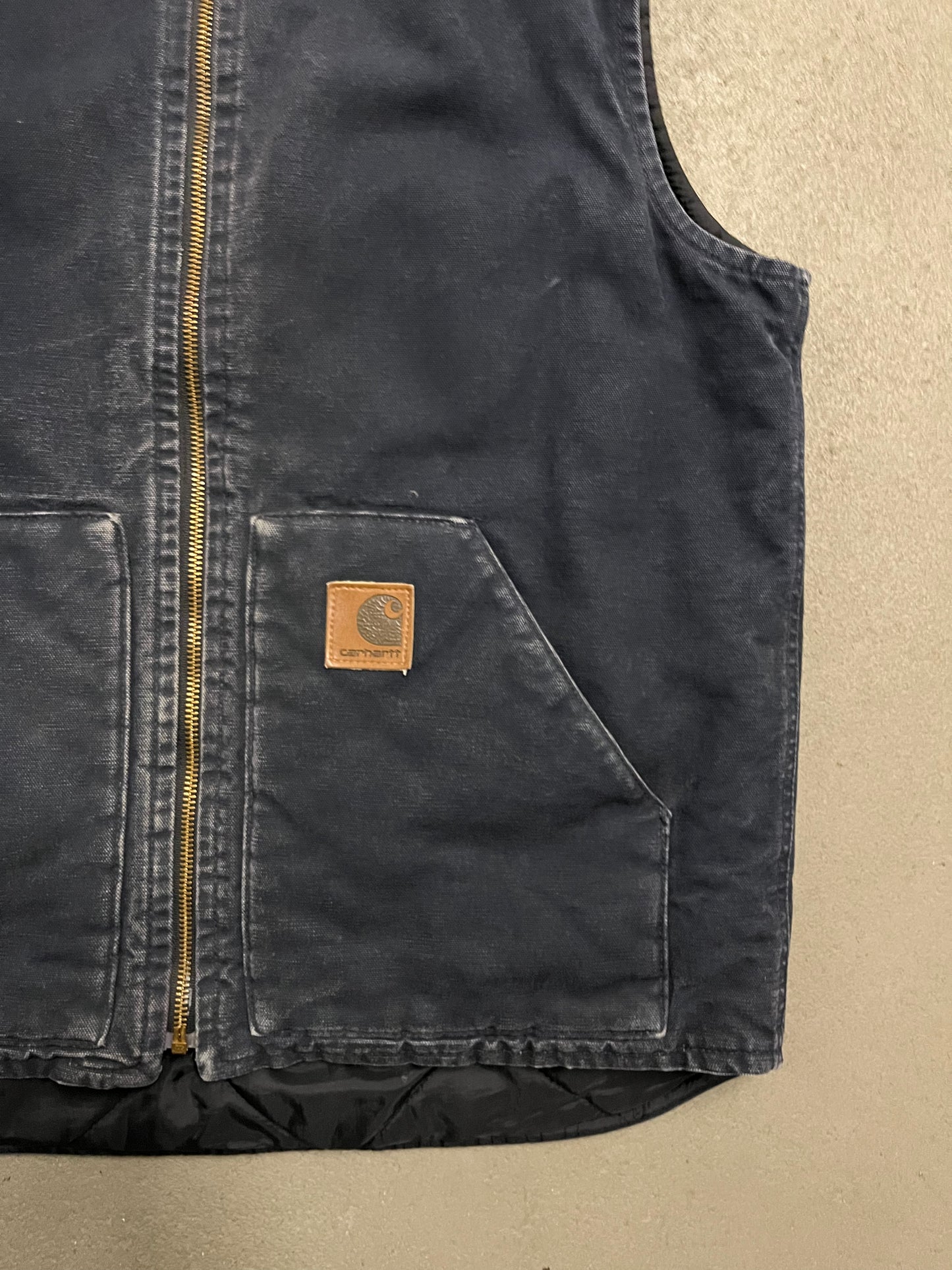 Vintage Blue Faded Carhartt Vest - L