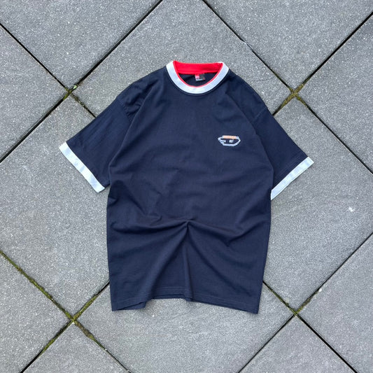 Vintage Blue Diesel Ringer Tee - XL