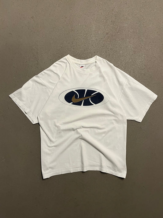 Vintage 90s White Nike Basketball Tee - XL