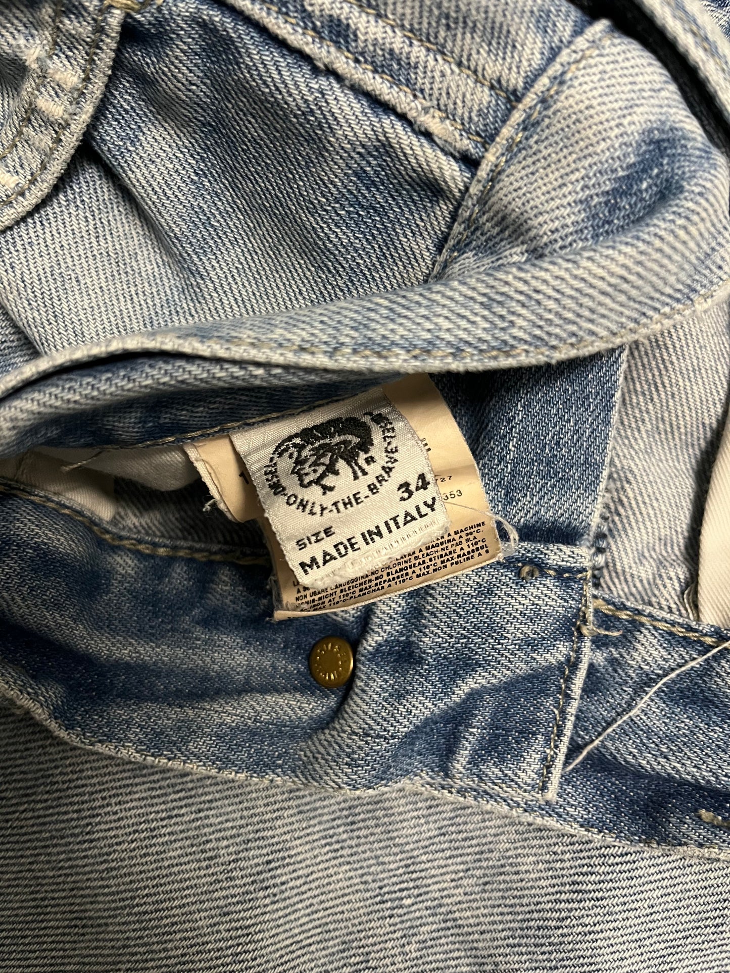 Vintage Y2K Blue Diesel Bootcut Jeans - 34