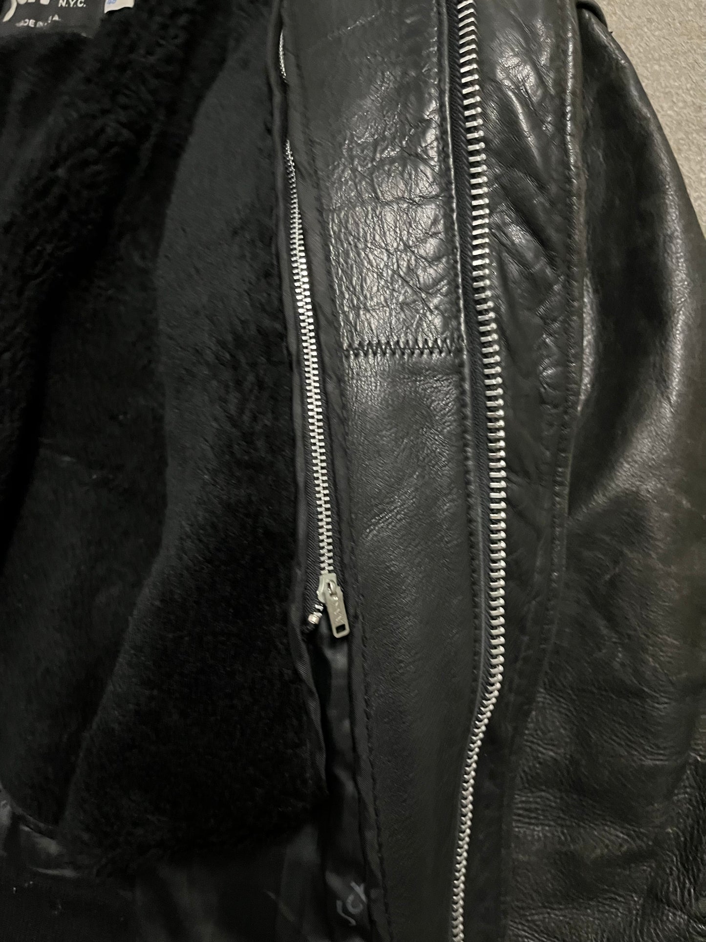 Vintage Black Schott Leather Jacket - L