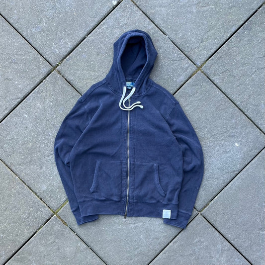 Blue Ralph Lauren Waffle Knit Zip Hoodie  - L