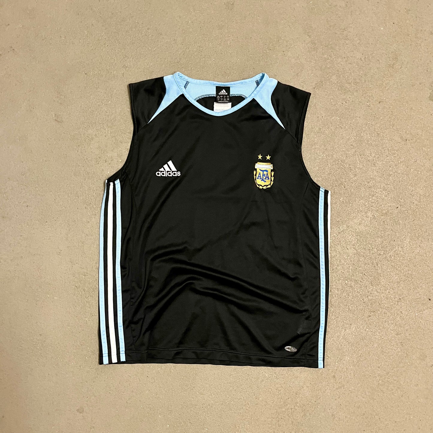 Vintage 2004 Black Adidas Argentinia Tank Top - L