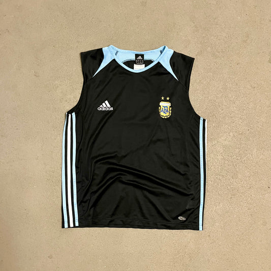 Vintage 2004 Black Adidas Argentinia Tank Top - L
