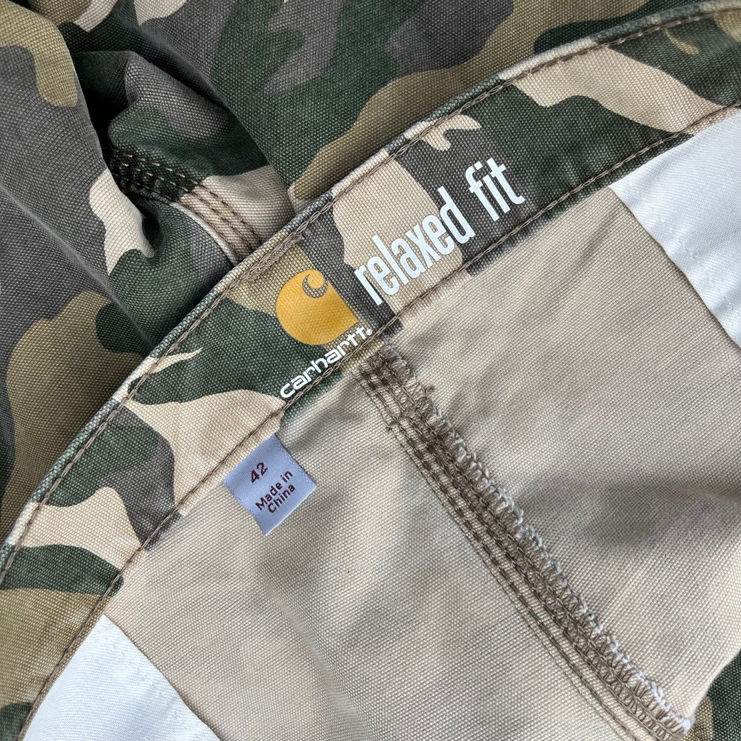Green Camo Carhartt Cargo Shorts - 42