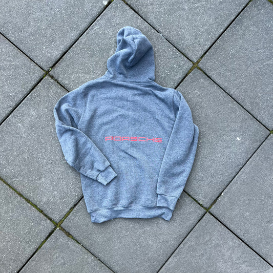 Vintage Grey Porsche Zip Hoodie - M