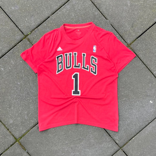 2015 Red Adidas Bulls Tee - L