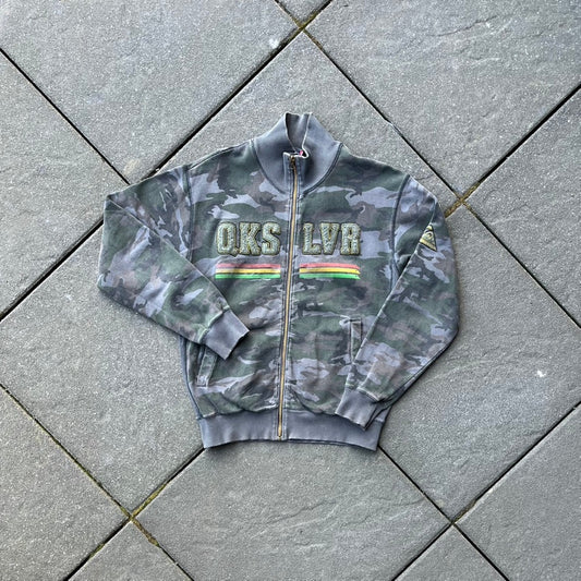 Vintage Green Camo Quicksilver Zip Up - L (W)
