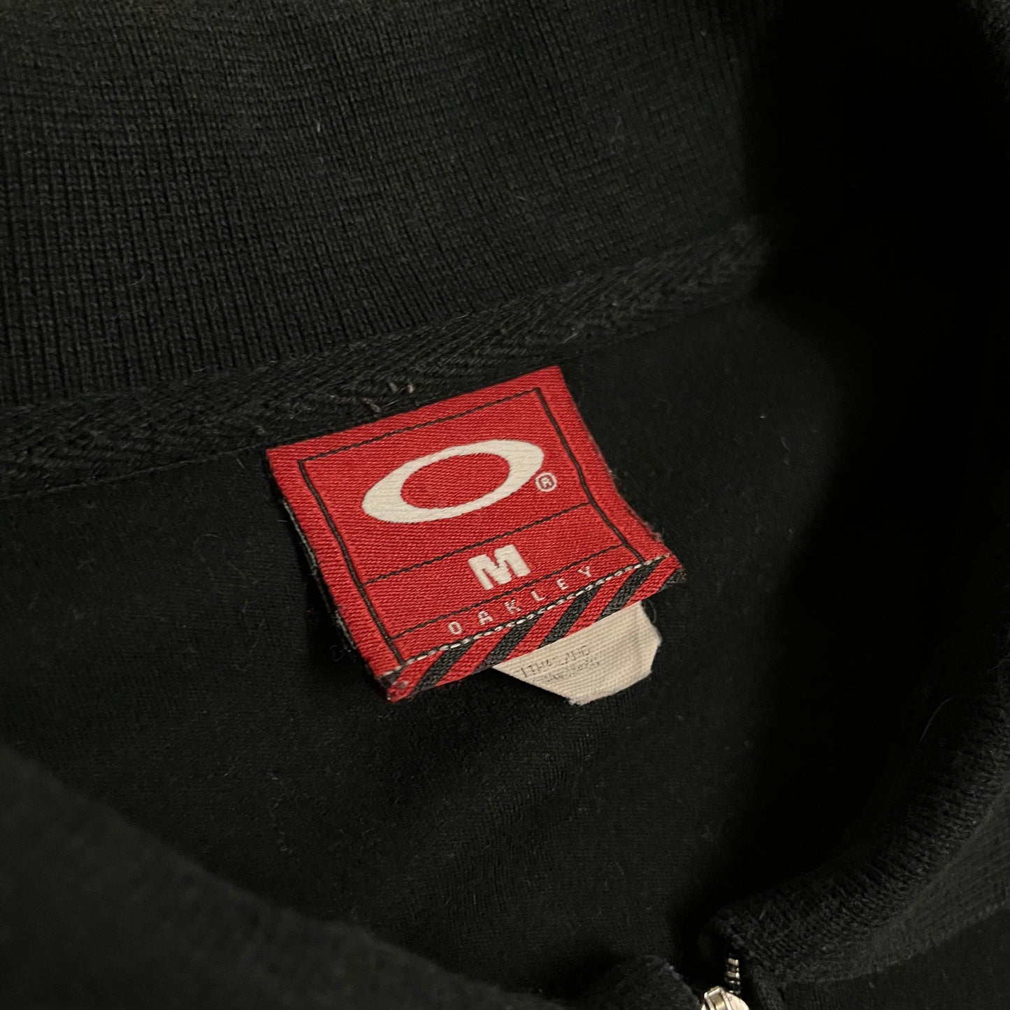 Vintage Black Oakley Red Tab Polo Shirt - M