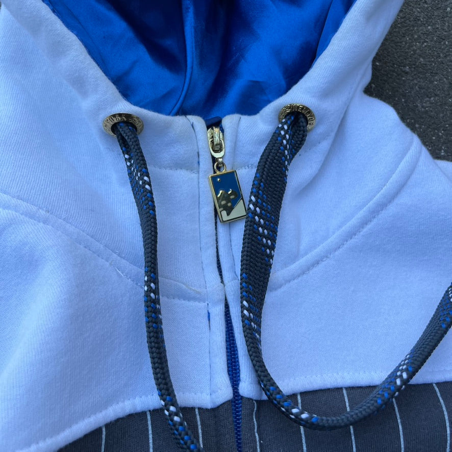 Vintage Grey Majestic Yankees Zip Hoodie - M