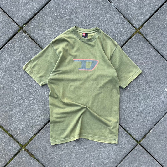 Vintage Green Faded Diesel Tee - M