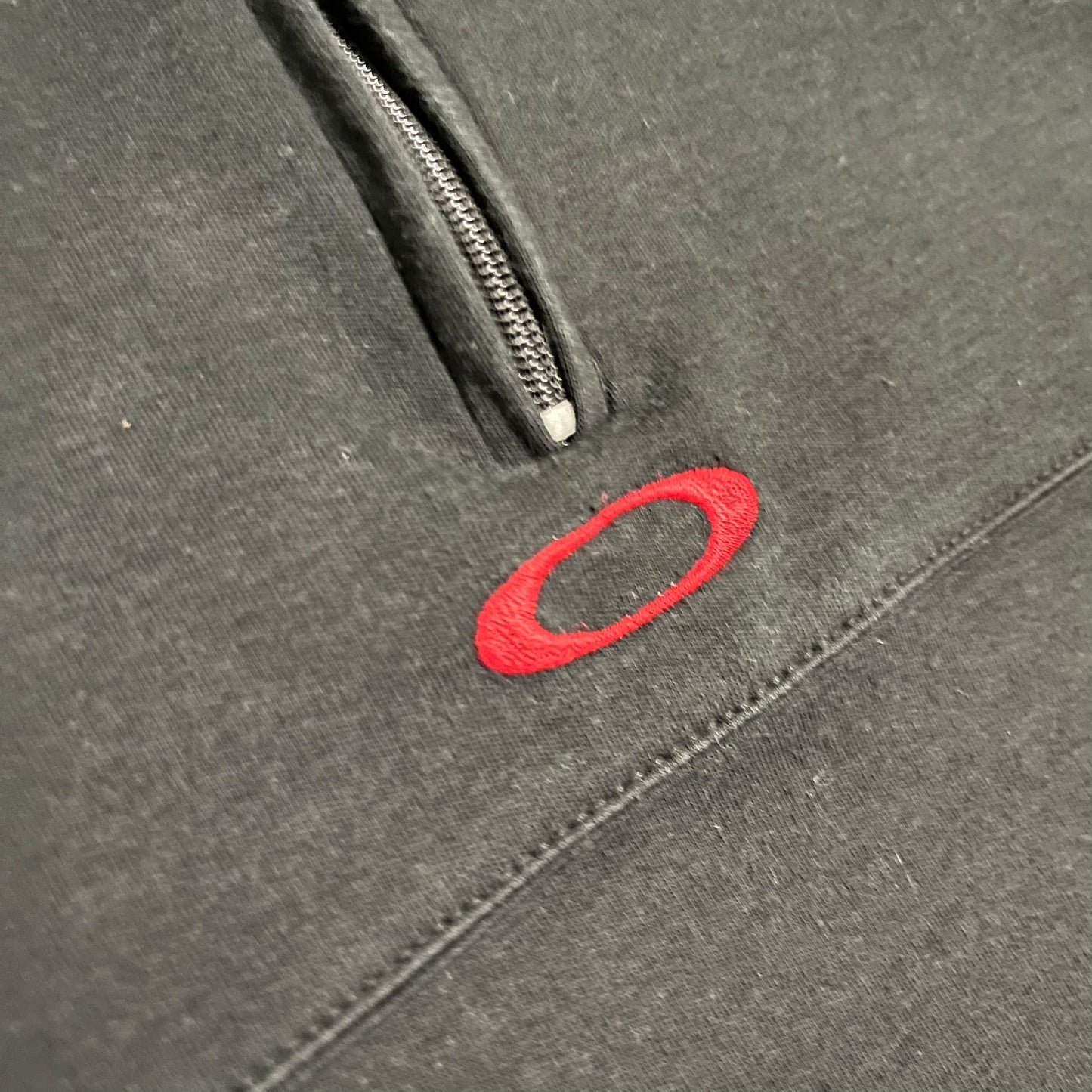 Vintage Black Oakley Red Tab Polo Shirt - M