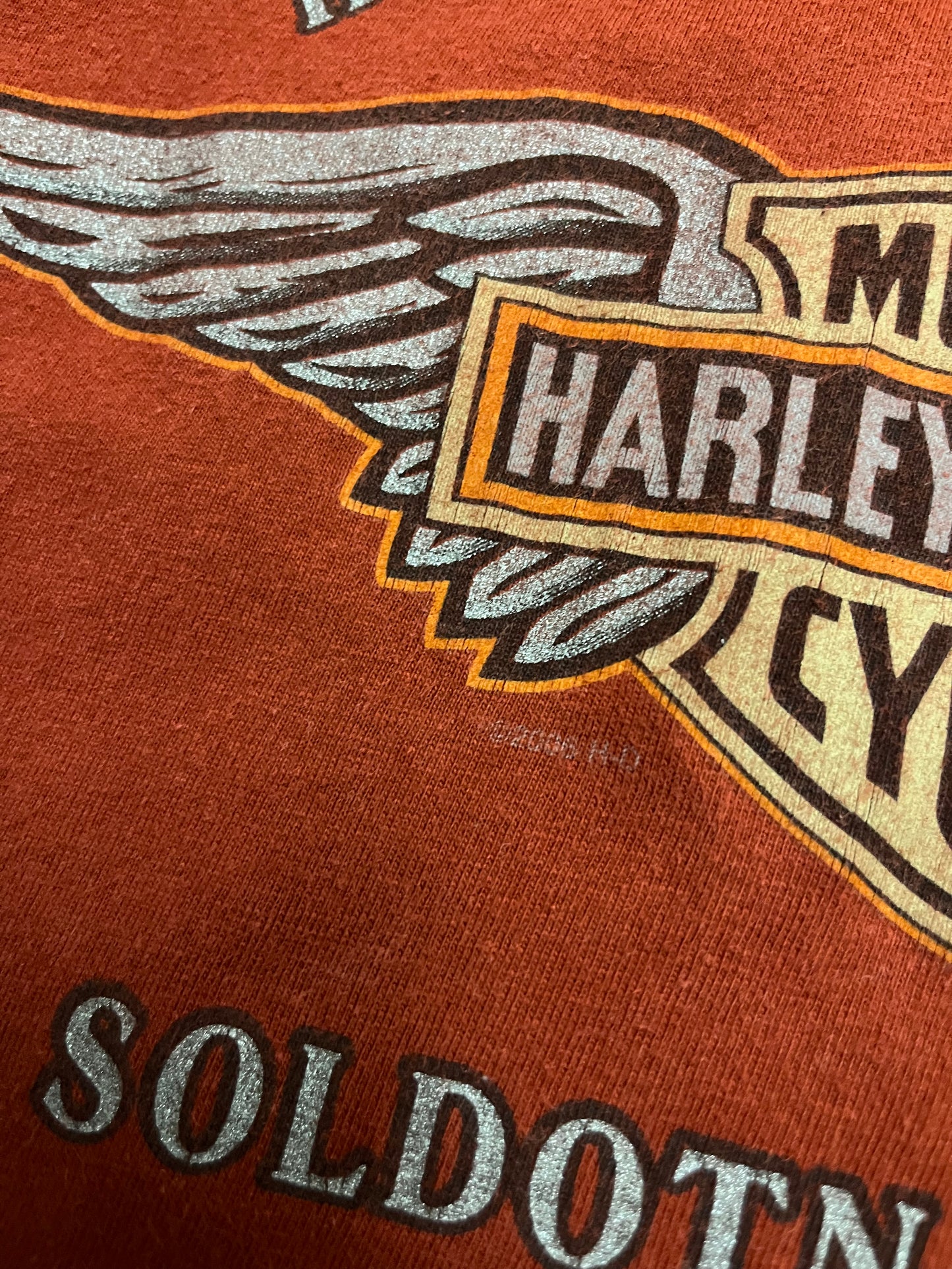 Vintage 2005 Red Harley Davidson Tee - L