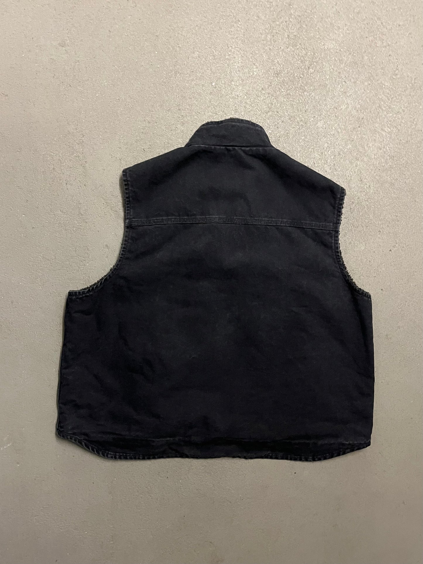 Vintage Black Faded Carhartt Vest - XL