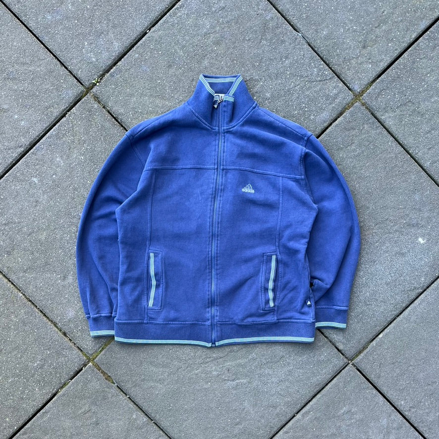 Vintage Blue Adidas Zip Up - M