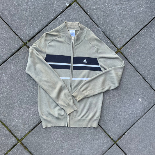 2008 Green Adidas Knit Zip Up - L