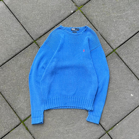 Blue Polo Ralph Lauren Knit Sweater - M