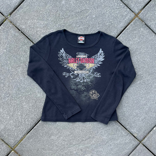 Vintage 2005 Black Harley Davidson Longsleeve - S (W)