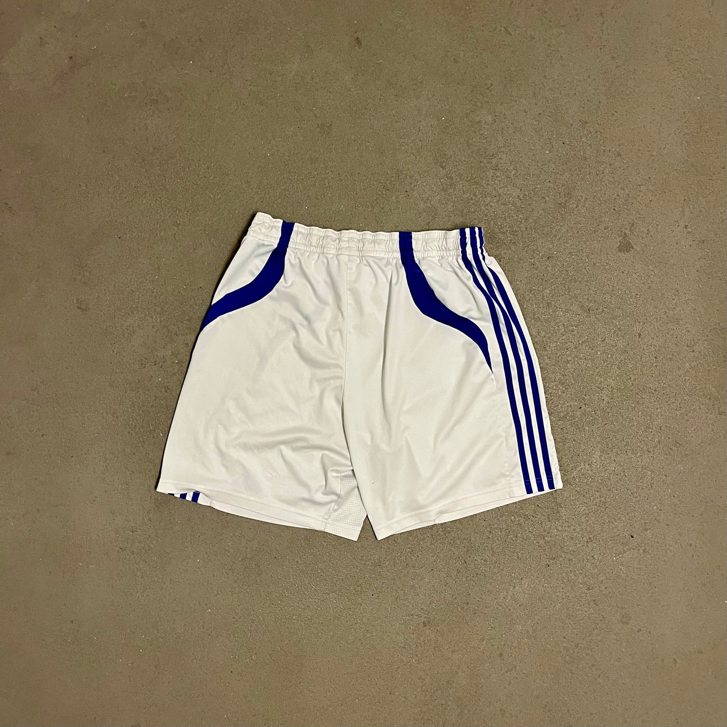 2008 White Blue Adidas Shorts - XL