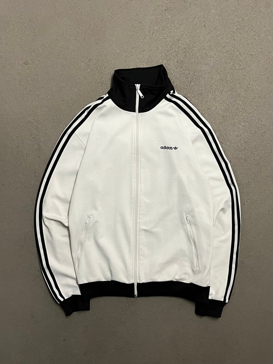 Vintage 2005 White Black Adidas Beckenbauer Track Jacket - L