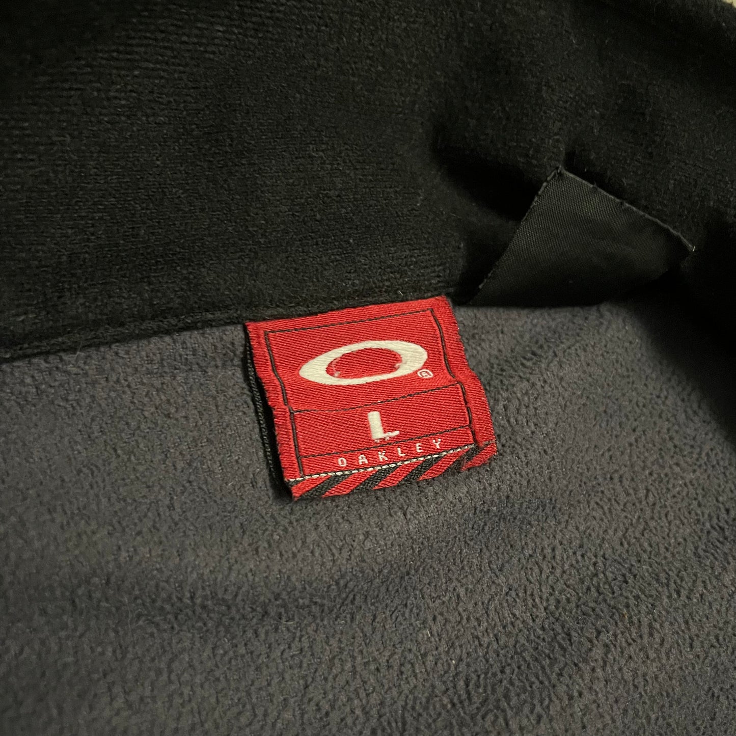 Vintage Black Oakley Red Tab Fleece Vest - L