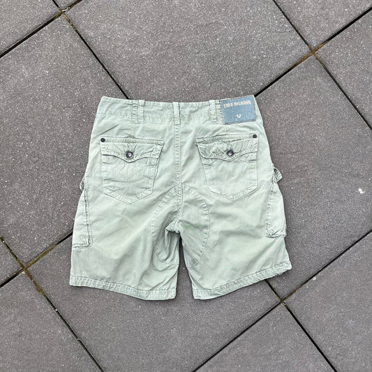 Vintage Green True Religion Cargo Shorts - 32
