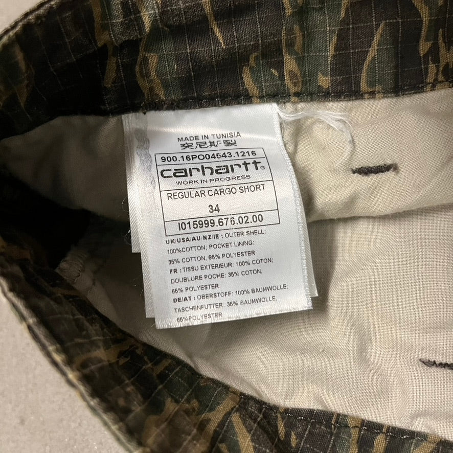 Green Tiger Camo Carhartt Shorts - 34
