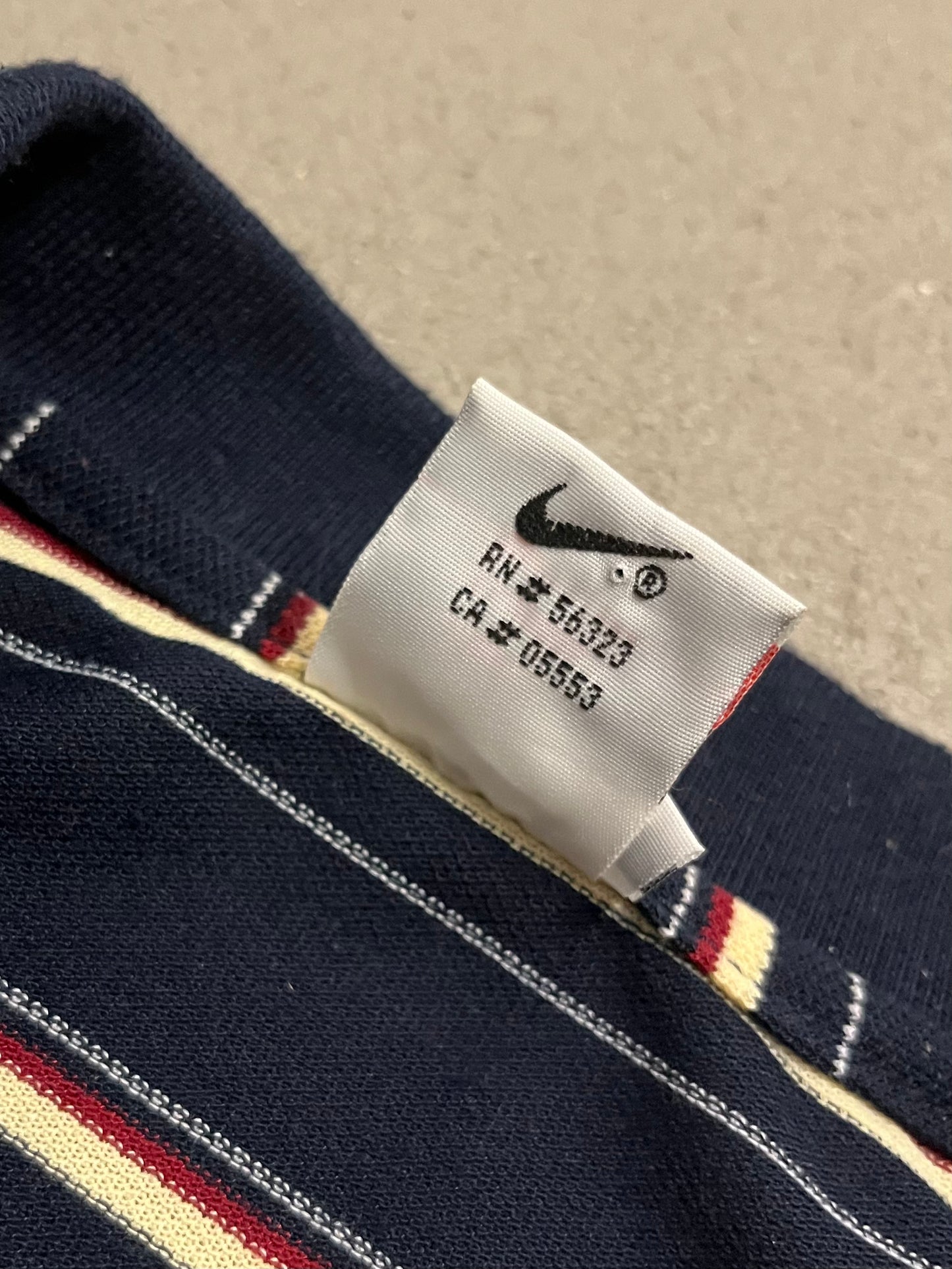 Vintage Blue Beige Red Nike Polo Shirt - L