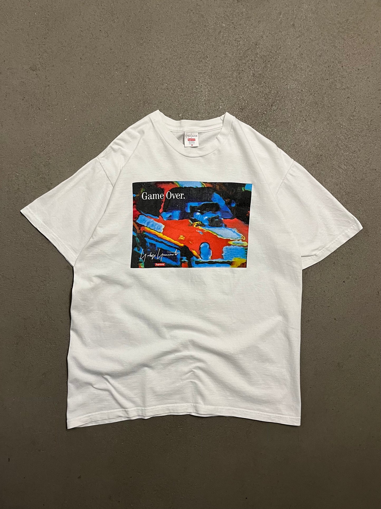 2020 White Supreme Yohji Yamamoto Game Over Tee - M