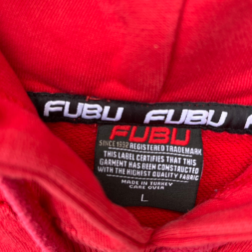 Vintage Y2K Red Fubu Hoodie - L