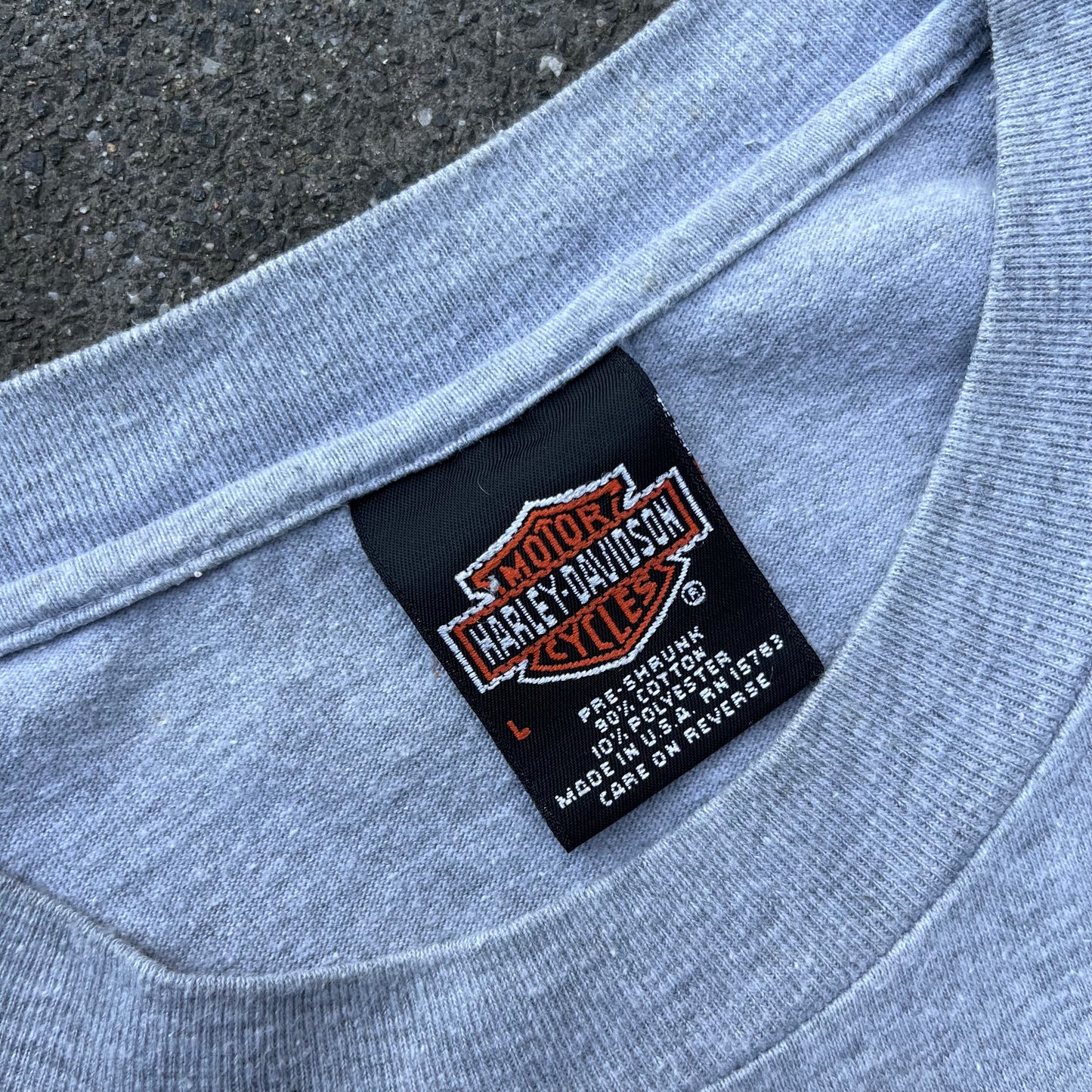 Vintage 1998 Grey Harley Davidson Tee - L