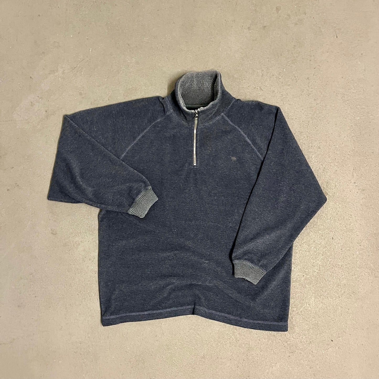 Vintage Grey Camel Fleece Half Zip - L