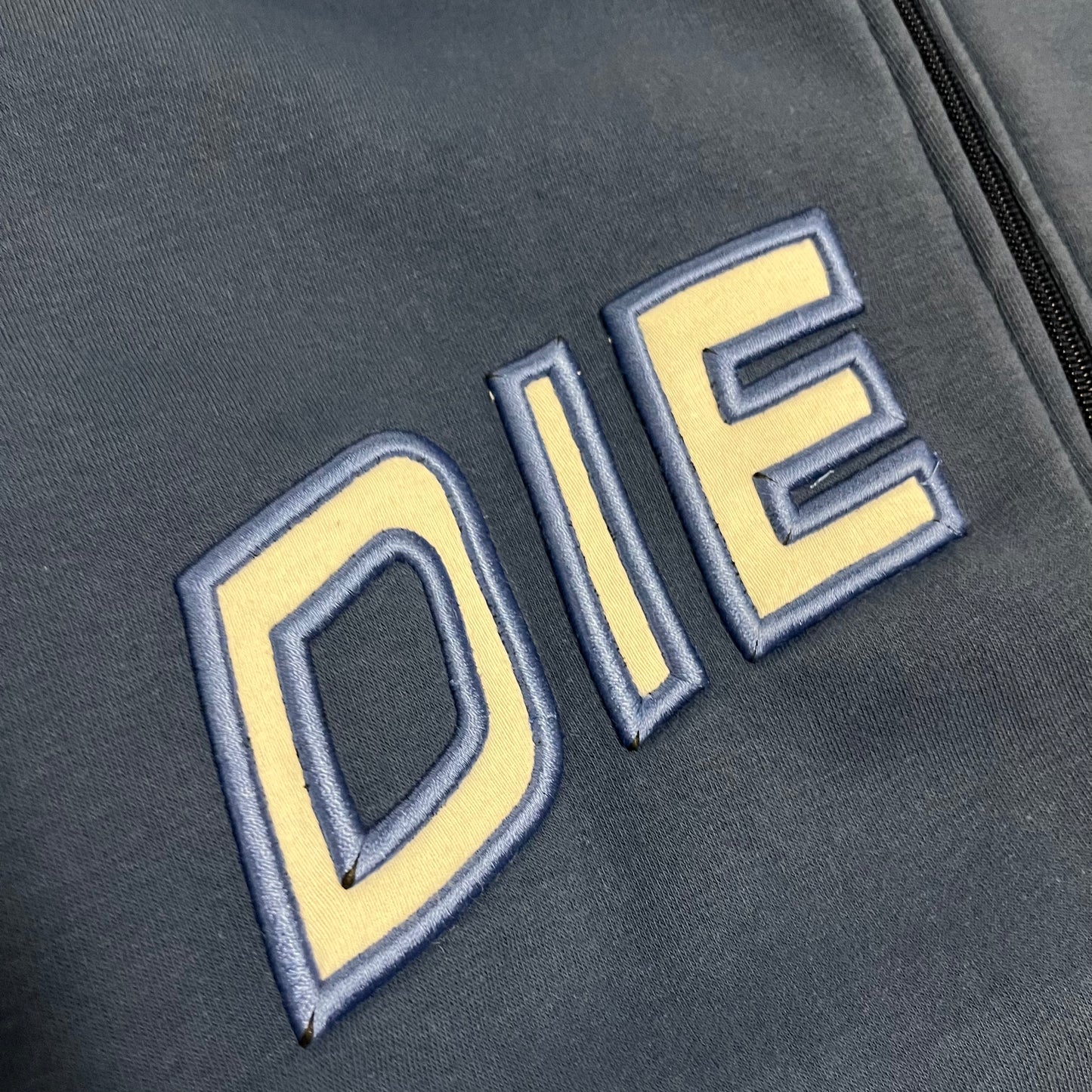 Vintage Y2K Blue Diesel Spellout Zip Up - L