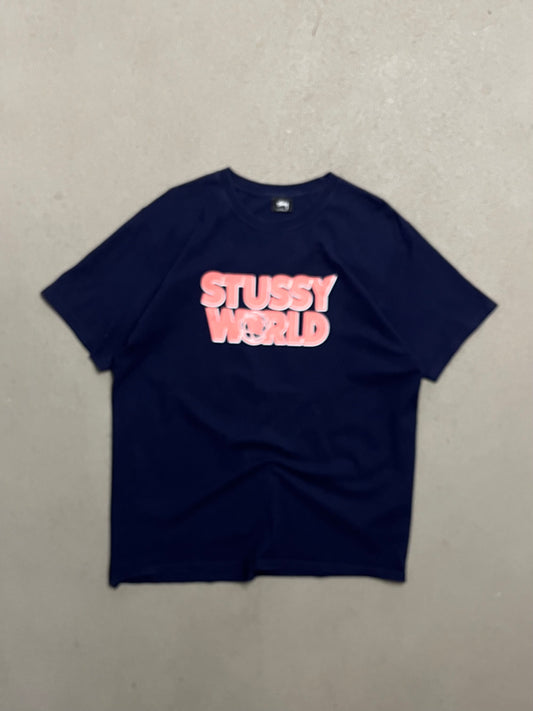 Purple Stüssy World Tee - L