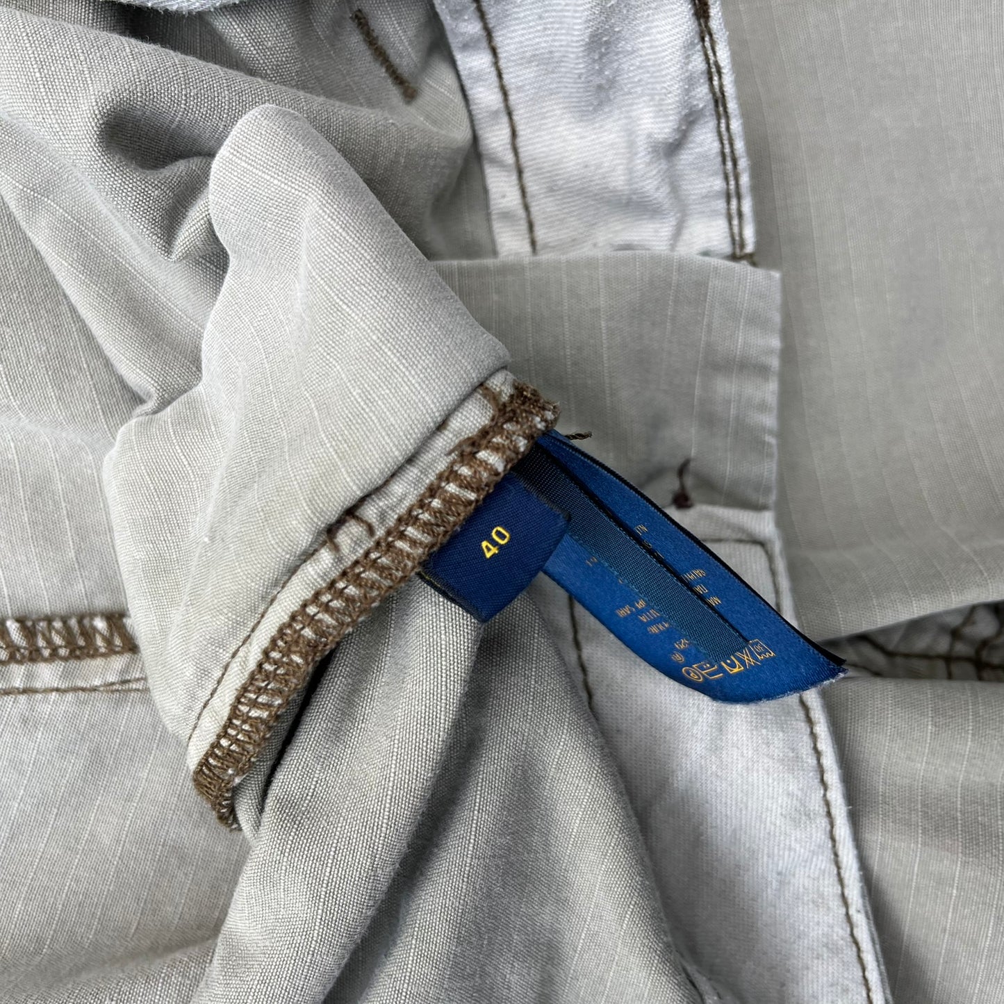 Vintage Beige Polo Ralph Lauren Cargo Shorts - 40
