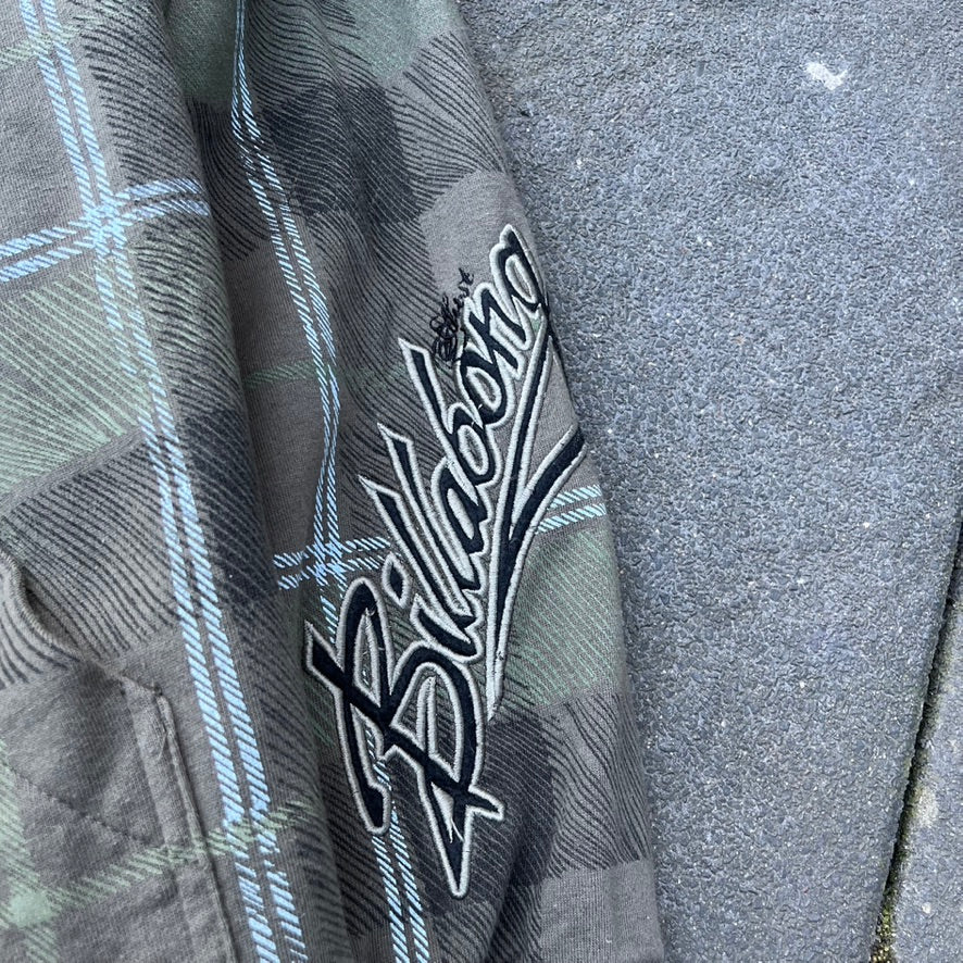 Vintage Y2K Green Billabong Zip Hoodie - XL