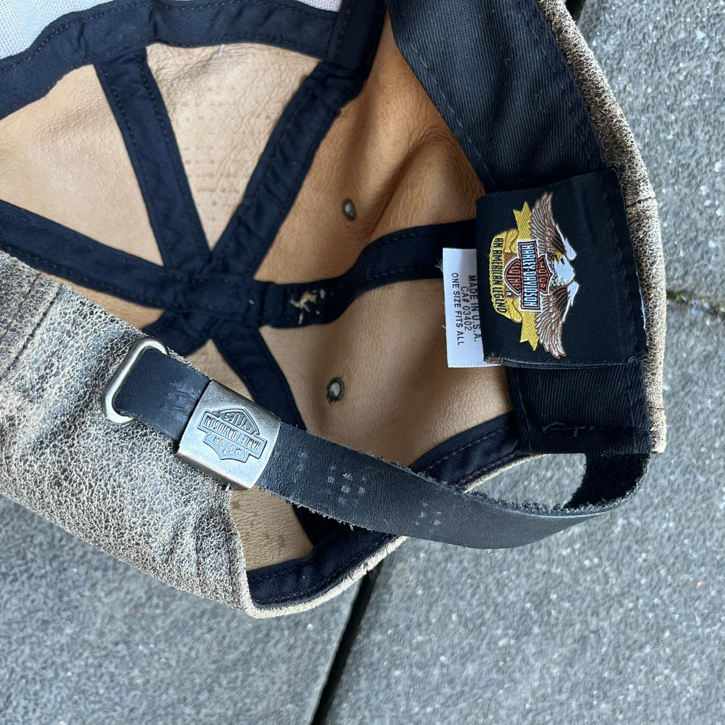 Vintage Sand Harley Davidson Cap