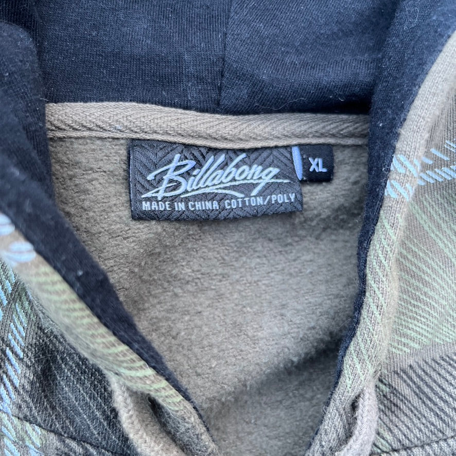 Vintage Y2K Green Billabong Zip Hoodie - XL