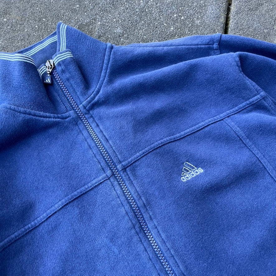 Vintage Blue Adidas Zip Up - M