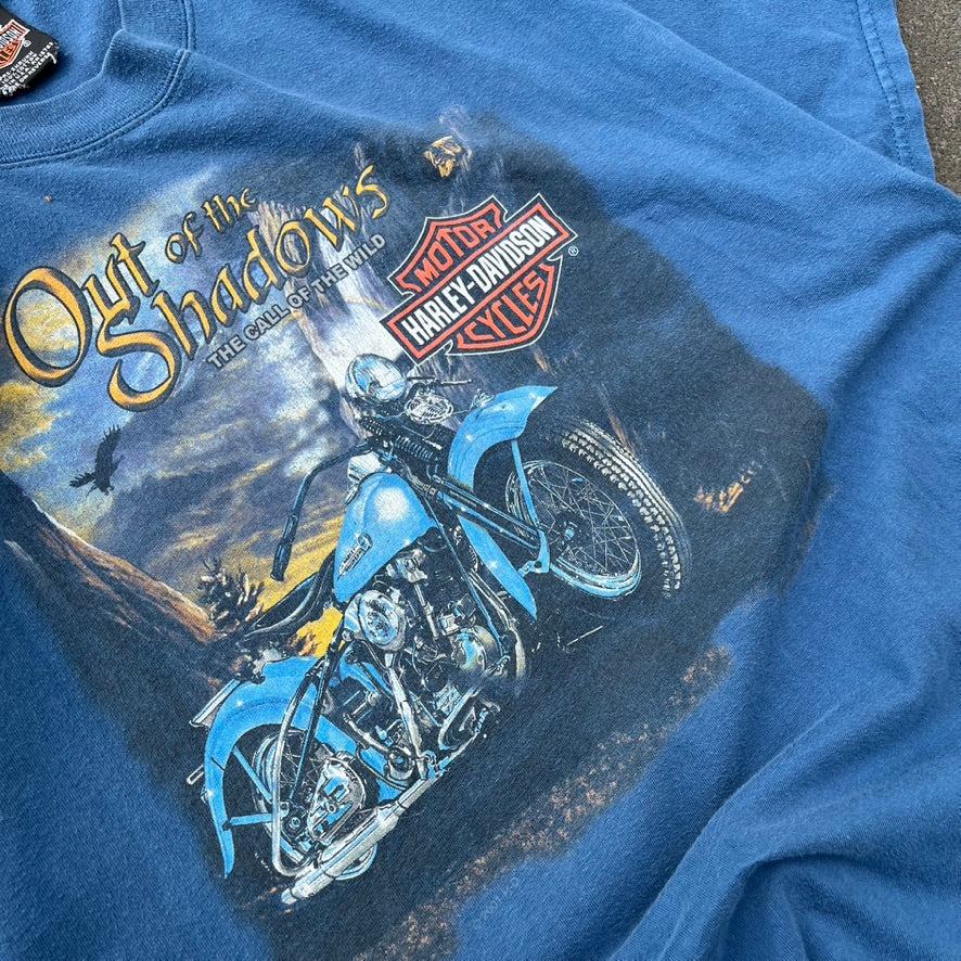 Vintage 2001 Blue Harley Davidson Tee  - XL