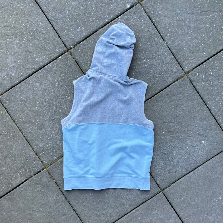 Vintage Blue Nike Sleeveless Hoodie - M