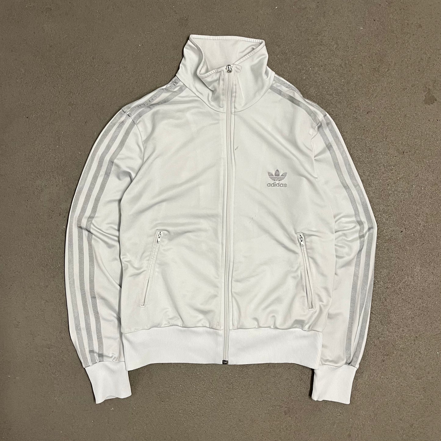2011 Silver Adidas Track Jacket - L (W)